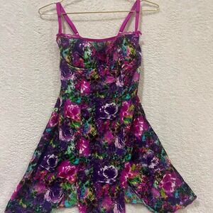 Multicolor floral print lingerie dress size 34B